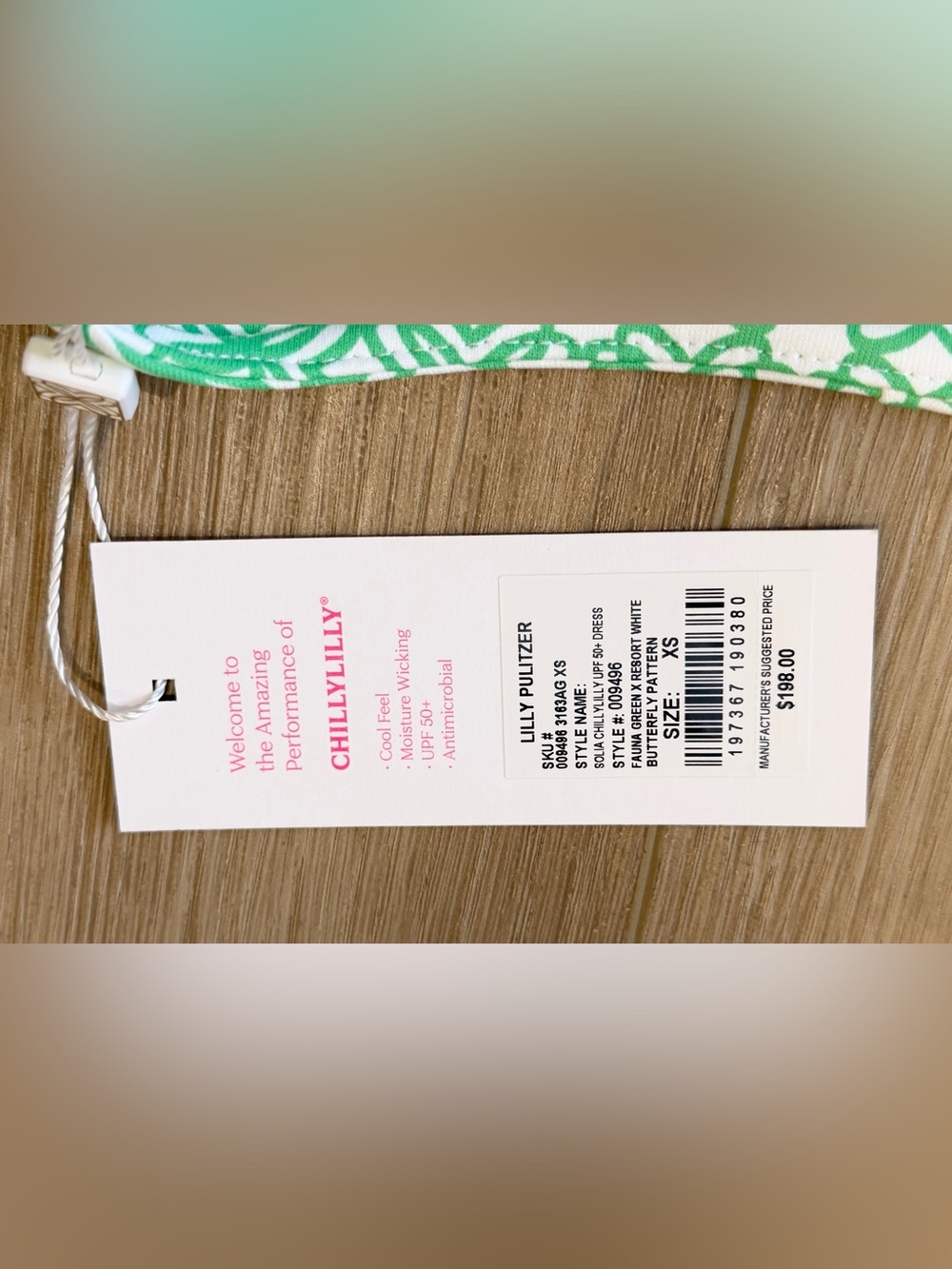NWT Lilly Pulitzer Solia ChillyLilly Dress Fauna Green/Resort White XS - Picture 7 of 11